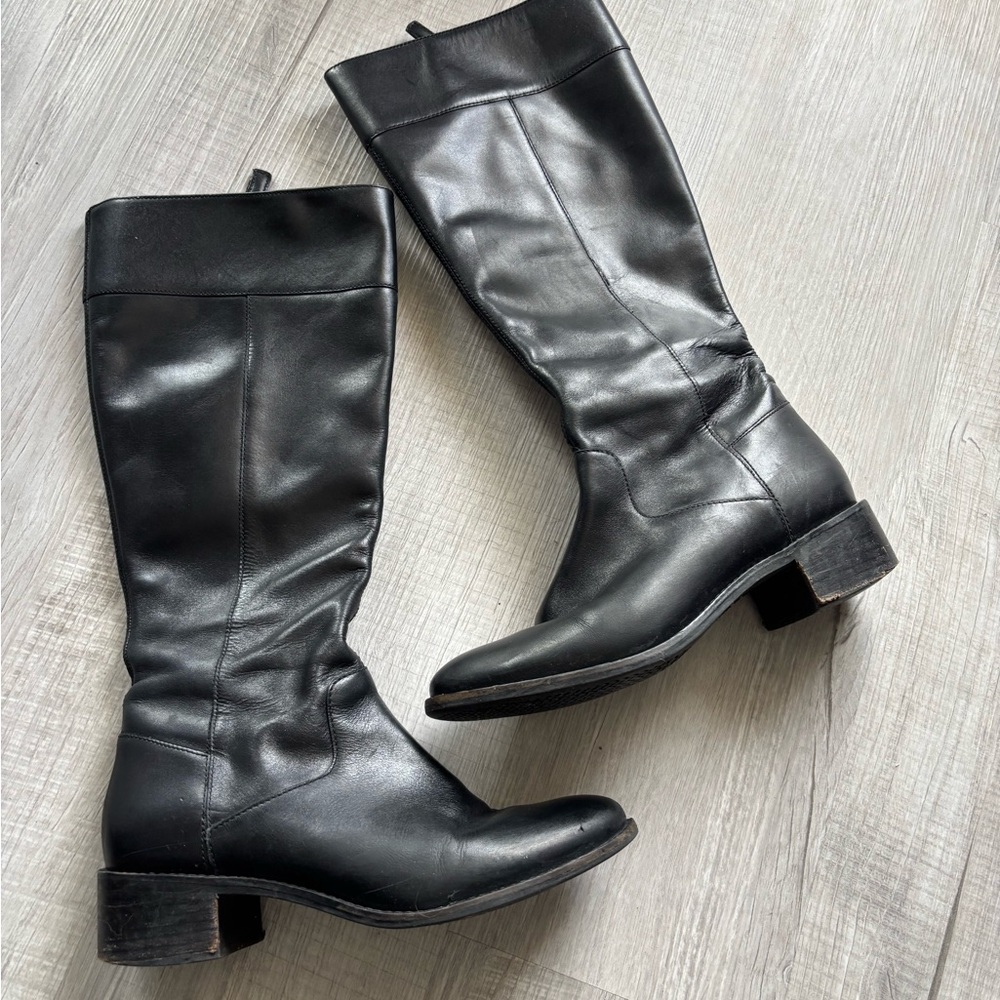Cole Haan Black Leather Knee-High Boots size 9